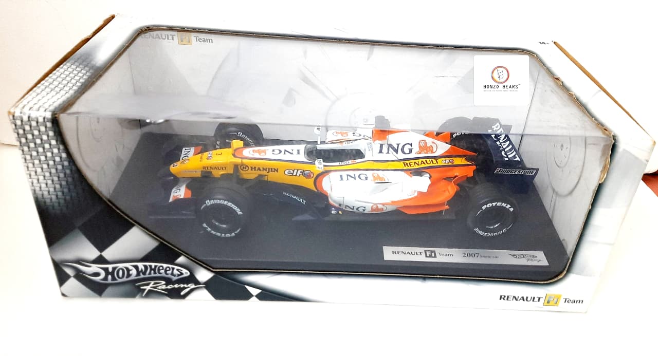 Rare 1:18 Hot Wheels - ING Renault F1 Team show car R27 Fisichella 2007 #3 - Hot Wheels show car | Bonzo Bear