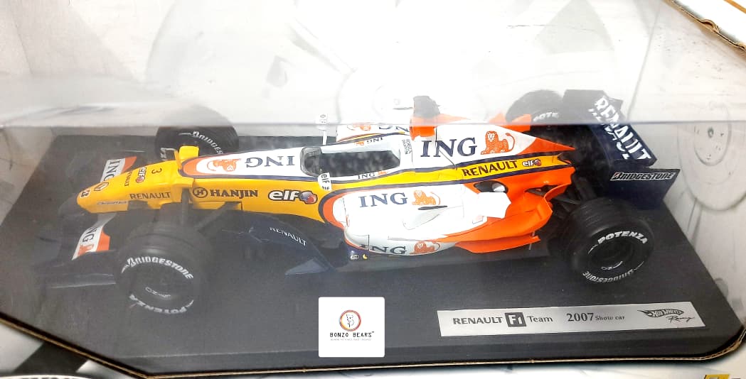 Rare 1:18 Hot Wheels - ING Renault F1 Team show car R27 Fisichella 2007 #3 - Hot Wheels show car | Bonzo Bear