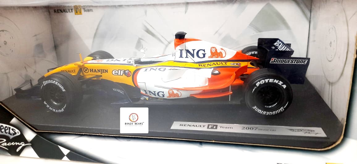 Rare 1:18 Hot Wheels - ING Renault F1 Team show car R27 Fisichella 2007 #3 - Hot Wheels show car | Bonzo Bear