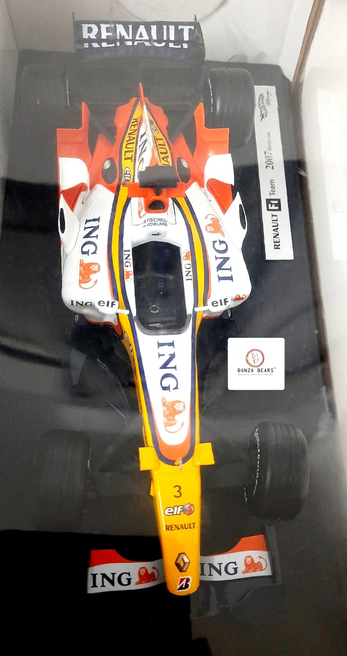 Rare 1:18 Hot Wheels - ING Renault F1 Team show car R27 Fisichella 2007 #3 - Hot Wheels show car | Bonzo Bear