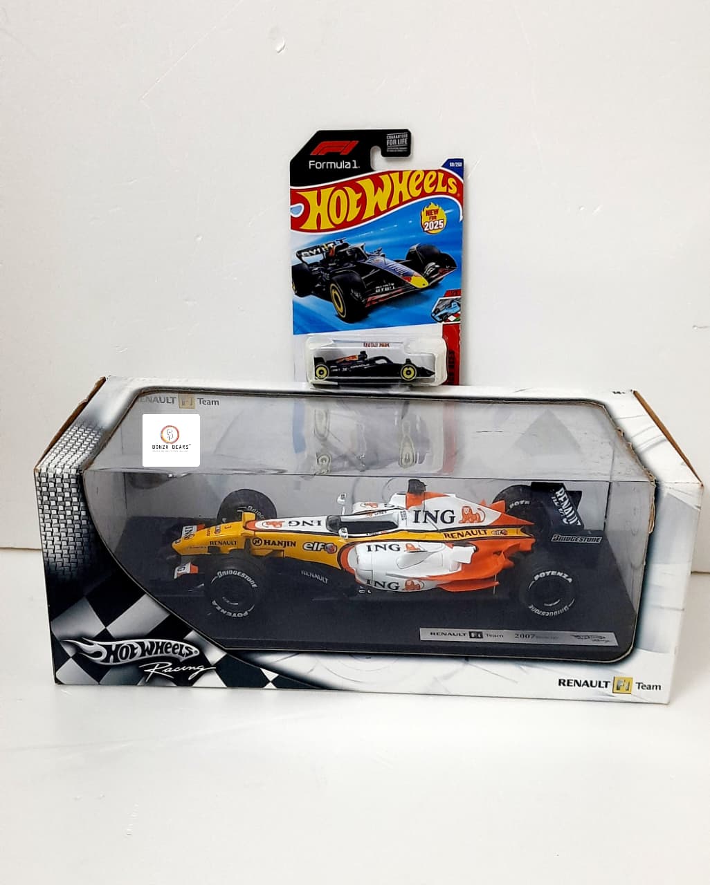 Rare 1:18 Hot Wheels - ING Renault F1 Team show car R27 Fisichella 2007 #3 - Hot Wheels show car | Bonzo Bear