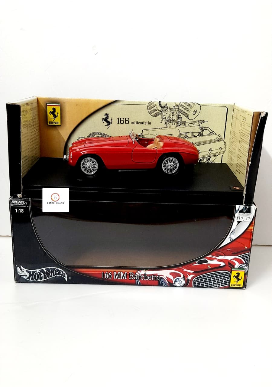 Rare minit -Hotwheels -1/18 Scale -  Ferrari 166 MM Barchetta - 2003 Release  | Bonzo Bear