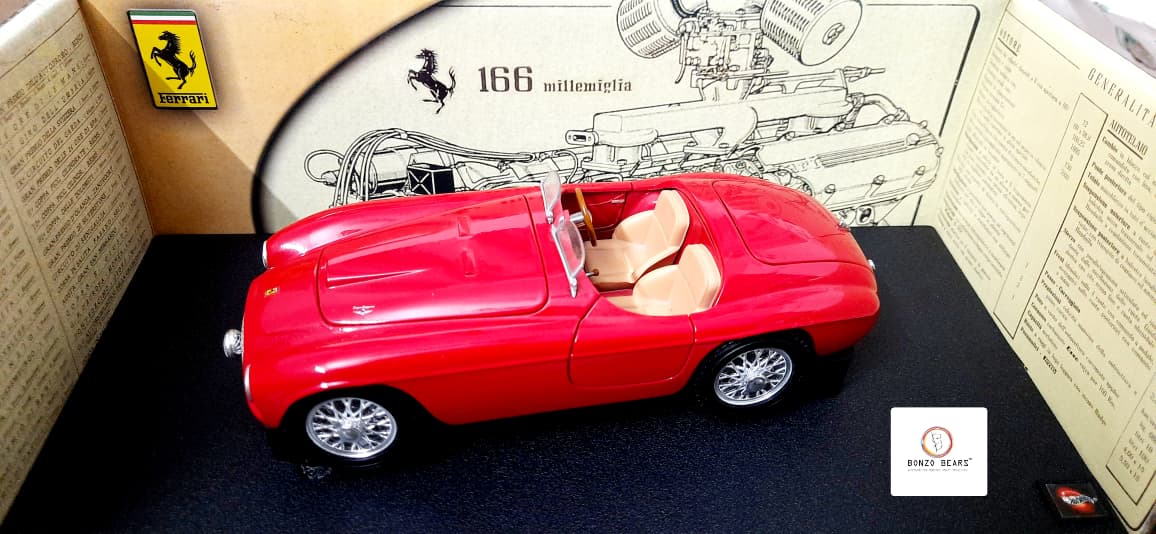 Rare minit -Hotwheels -1/18 Scale -  Ferrari 166 MM Barchetta - 2003 Release  | Bonzo Bear
