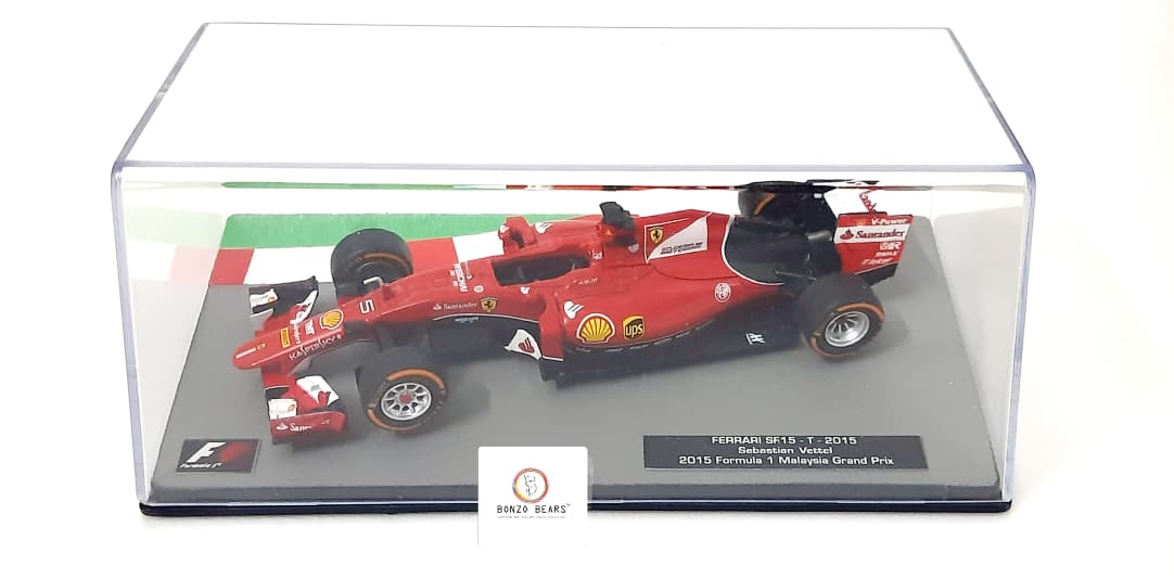 1:43 Ferrari SF15-T driven by Sebastian Vettel - 2015 Formula 1 Malaysia Grand Prix | Panini