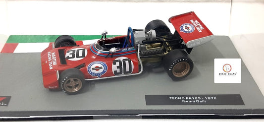 1:43 - Martini Racing Livery-1972 Tecno PA123 driven by Nanni Galli- Highly detailed design with Engine Details  - Panini