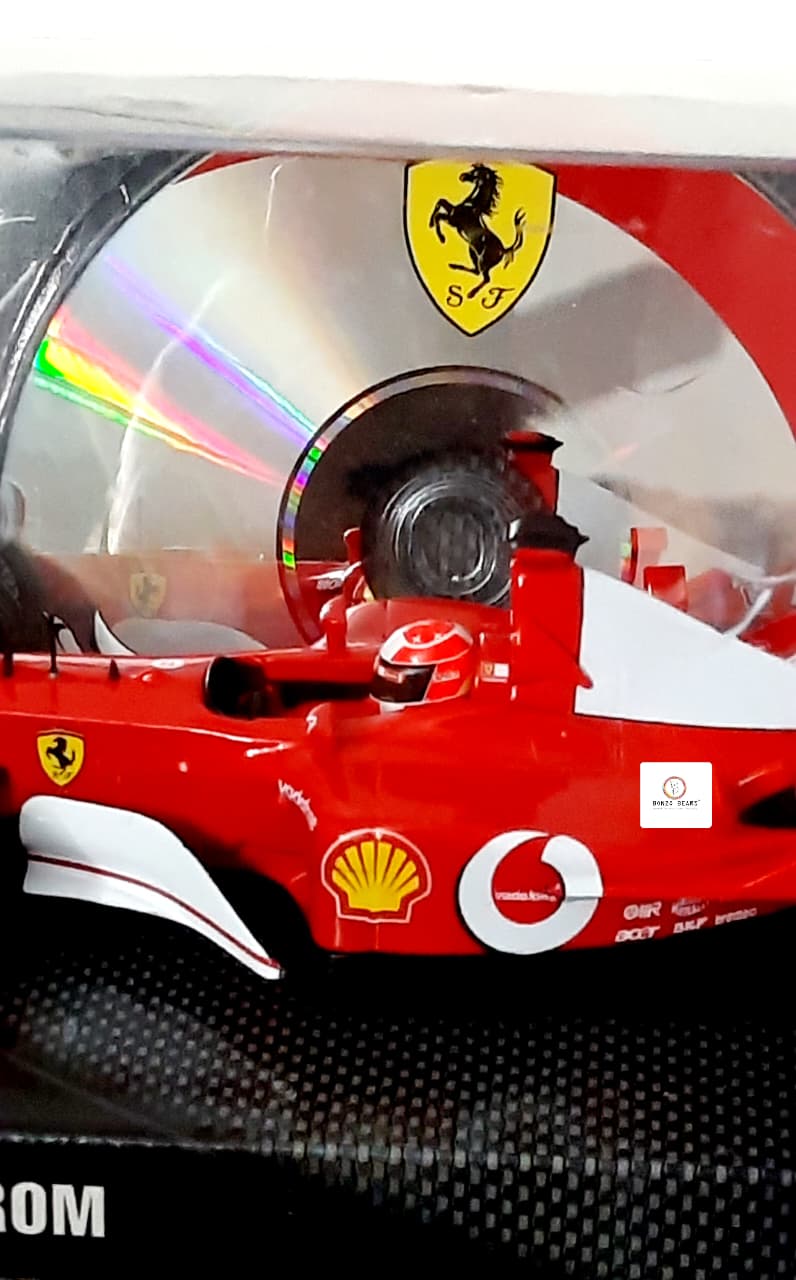 1/24 - Exclusive  Hotwheels - Ferrari F2002 driven by Michael Schumacher - Comes with PC CD-ROM (Demo of Hot Wheels VelocityX)