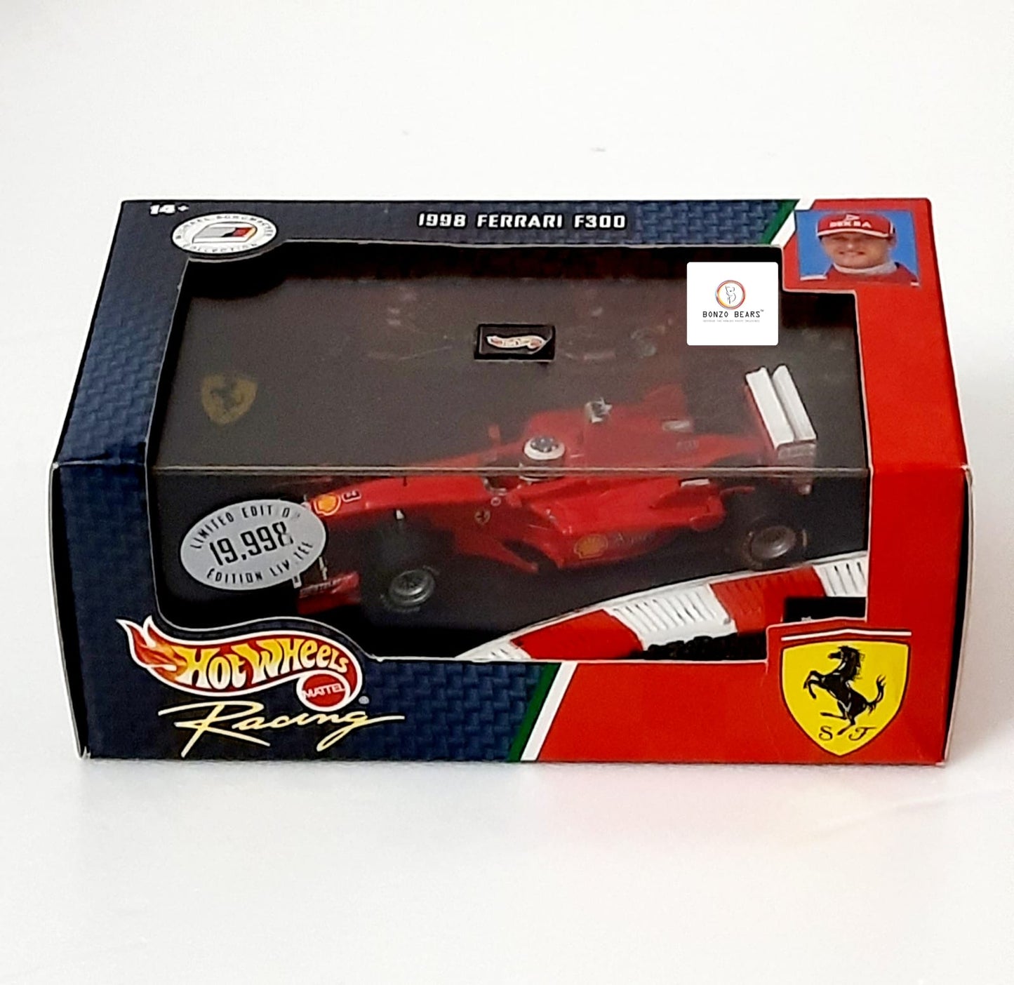 1998 Release Limited Edition - 1/19,998 pieces. -Ferrari F300 driven by Michael Schumacher - Ferrari Reserve Special Edition - Hotwheels Racing
