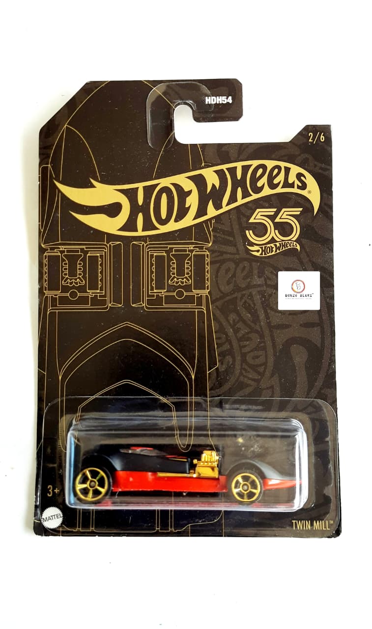 Twin Mill - Hot Wheels 55th Anniversary Black and Gold series (2023 Release) | Bonzo Bear PB12, PB19