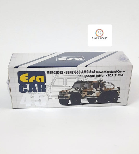 1:64 Mercedes-Benz G63 AMG 6x6 in Brown woodland Camo - ERA 1st Special Edition with Engine Detail (Sealed)