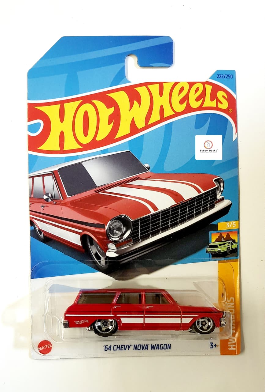 '64 Chevy Nova Wagon (2023 Released) - Hot Wheels | Bonzo Bears ML4