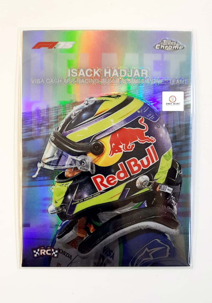 Isack Hadjar's Helmet Card - Topps Chrome