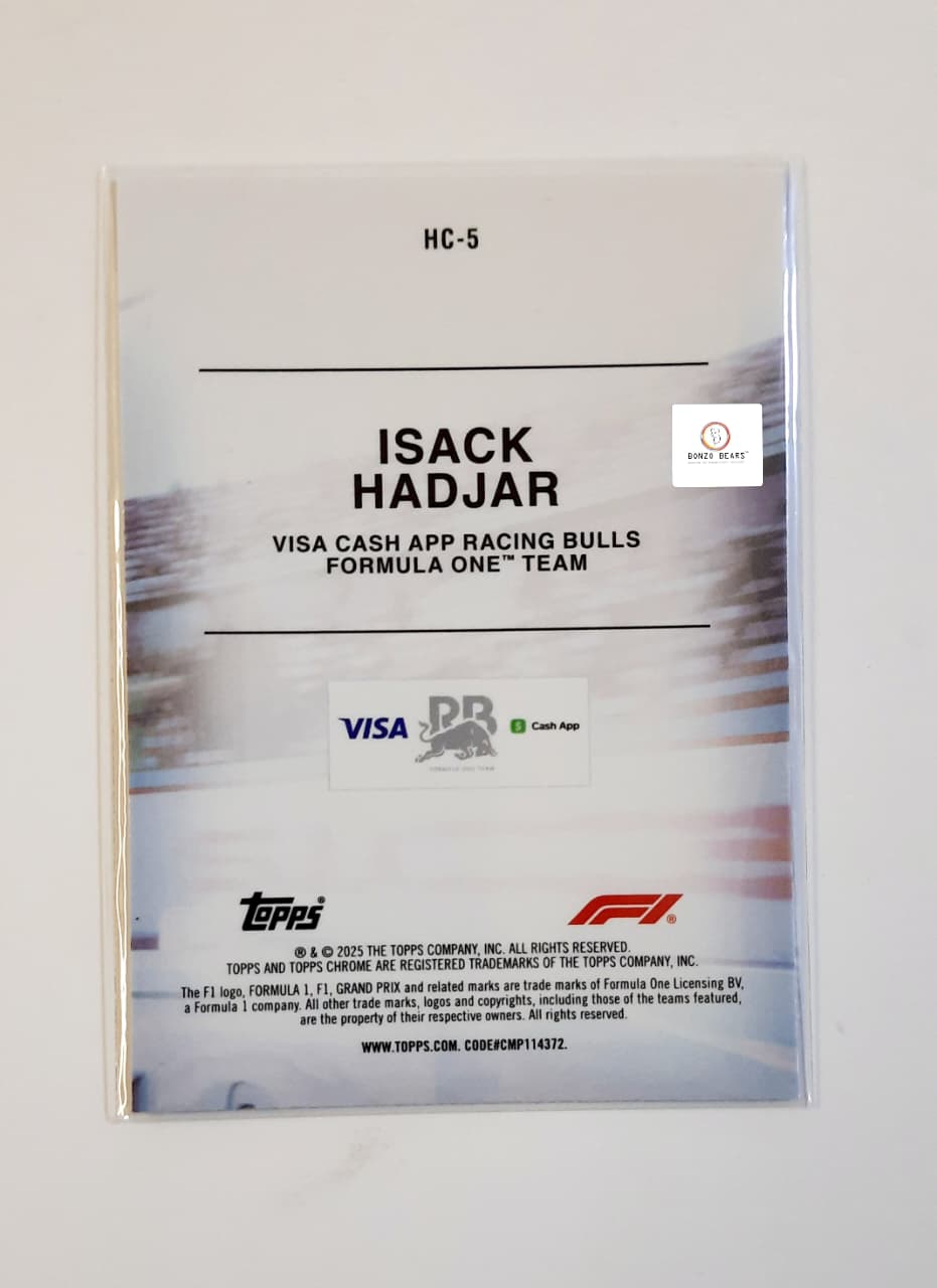 Isack Hadjar's Helmet Card - Topps Chrome