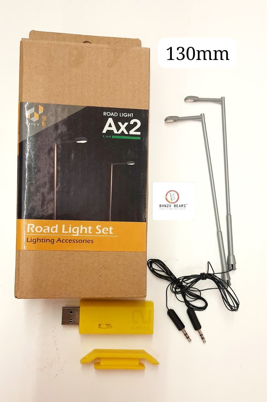 Street Lamps (130mm/13cm) with Adapter (1 Set) Suitable for 1:64 Diorama