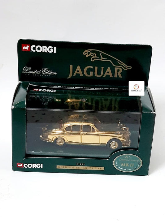 Limited Edition  numbered GOLD PLATED 40th Anniversary Edition - Corgi 1/43 Jaguar MKII-- 1997 Release