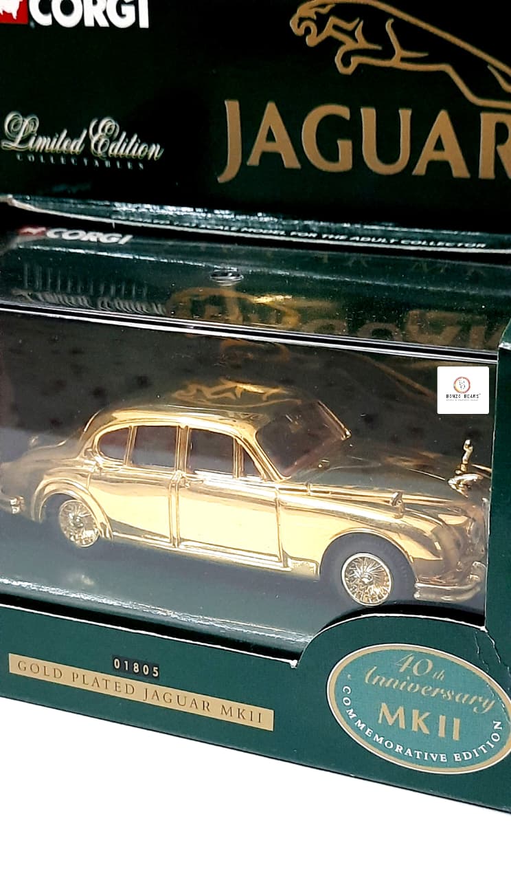 Limited Edition  numbered GOLD PLATED 40th Anniversary Edition - Corgi 1/43 Jaguar MKII-- 1997 Release