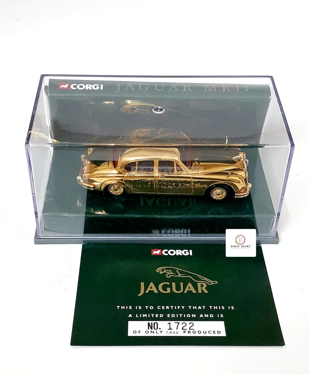 Limited Edition  numbered GOLD PLATED 40th Anniversary Edition - Corgi 1/43 Jaguar MKII-- 1997 Release