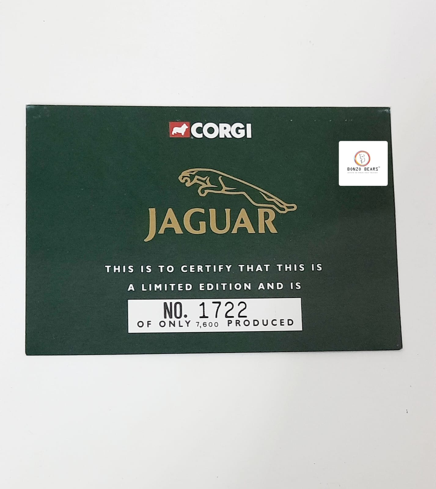 Limited Edition  numbered GOLD PLATED 40th Anniversary Edition - Corgi 1/43 Jaguar MKII-- 1997 Release