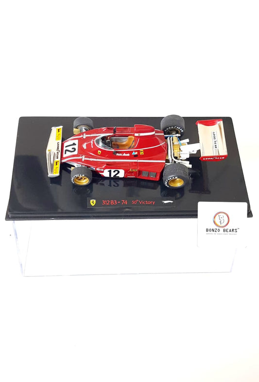 Limited Edition 1 of 10000 1:43 1974 Ferrari 312 B3-74 driven by Niki Lauda - Winner Spanish Grand Prix - 50th FERRARI VICTORY - Hot Wheels | Bonzo Bears