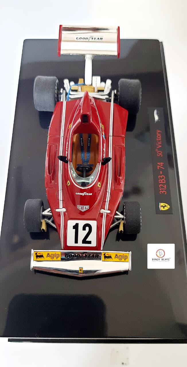 Limited Edition 1 of 10000 1:43 1974 Ferrari 312 B3-74 driven by Niki Lauda - Winner Spanish Grand Prix - 50th FERRARI VICTORY - Hot Wheels | Bonzo Bears