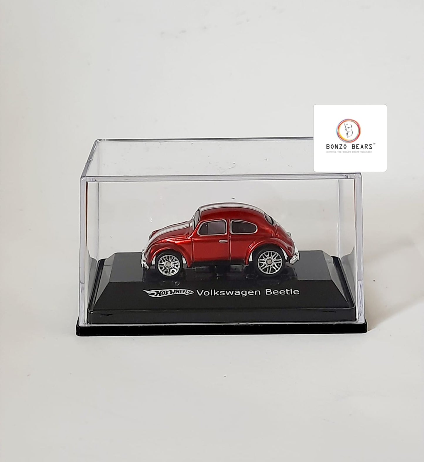 2008 Released 1:87 Scale - Spectra Flame Candy Apple Red Volkswagen Beetle - Hot Wheels `