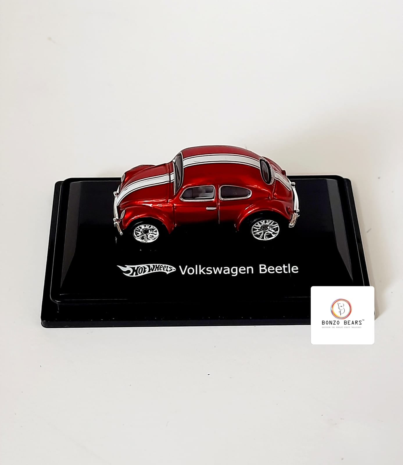 2008 Released 1:87 Scale - Spectra Flame Candy Apple Red Volkswagen Beetle - Hot Wheels `