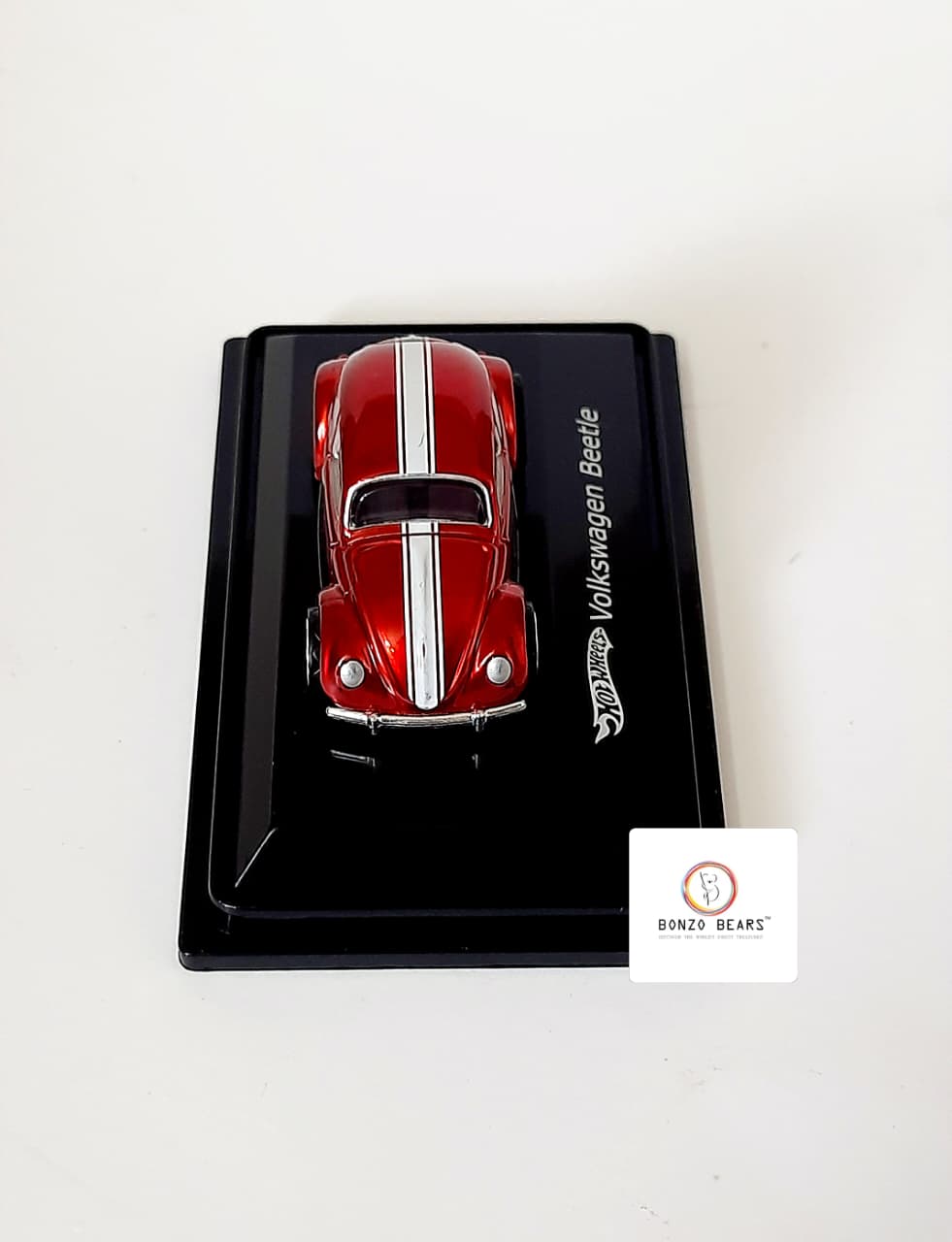 2008 Released 1:87 Scale - Spectra Flame Candy Apple Red Volkswagen Beetle - Hot Wheels `
