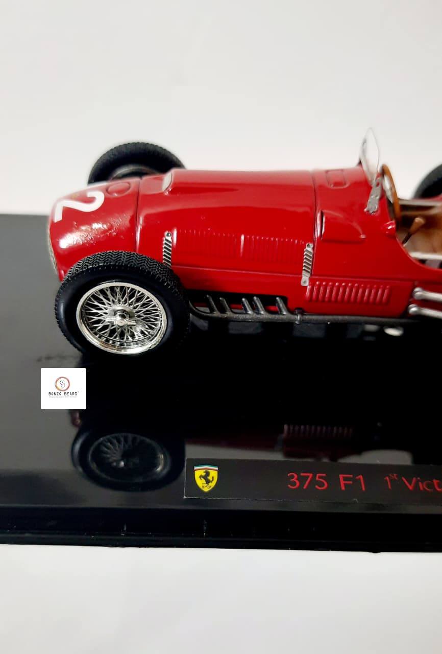 Ferrari's FIRST F1 Victory at Silverstone GP  - Limited Edition 1 of 10000 1:43 - 1951  Ferrari 375 F1 driven by José Froilán González to- Hot Wheels Elite | Bonzo Bears