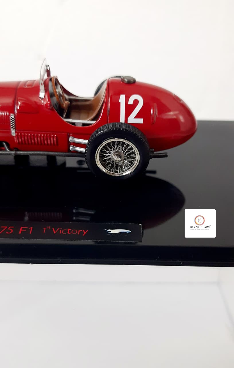 Ferrari's FIRST F1 Victory at Silverstone GP  - Limited Edition 1 of 10000 1:43 - 1951  Ferrari 375 F1 driven by José Froilán González to- Hot Wheels Elite | Bonzo Bears