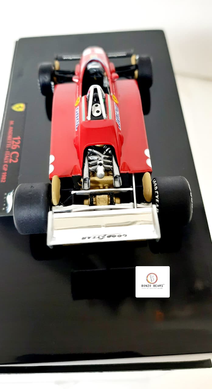 Limited Edition 1 of 5000 1:43 1982 Ferrari 126 C2 - Mario Andretti at Italian GP - Hot Wheels Elite | Bonzo Bears