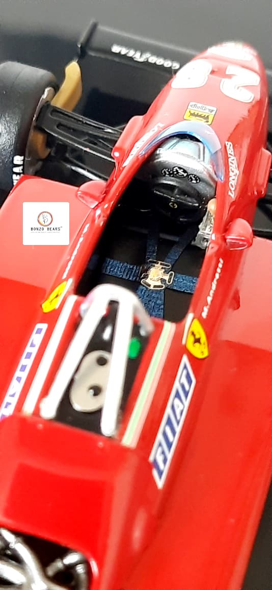 Limited Edition 1 of 5000 1:43 1982 Ferrari 126 C2 - Mario Andretti at Italian GP - Hot Wheels Elite | Bonzo Bears
