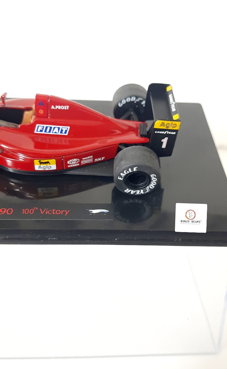100th Ferrari Victory at French GP - Limited Edition 1 of 10000 1:43 1990 Ferrari F1-90, Alain Prost F1 - 100th Ferrari Victory at French GP - Hot Wheels Elite | Bonzo Bears
