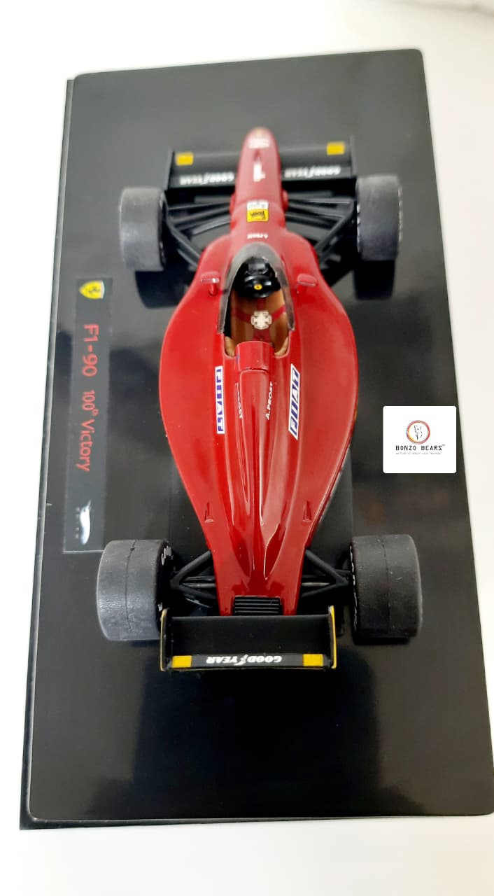 100th Ferrari Victory at French GP - Limited Edition 1 of 10000 1:43 1990 Ferrari F1-90, Alain Prost F1 - 100th Ferrari Victory at French GP - Hot Wheels Elite | Bonzo Bears