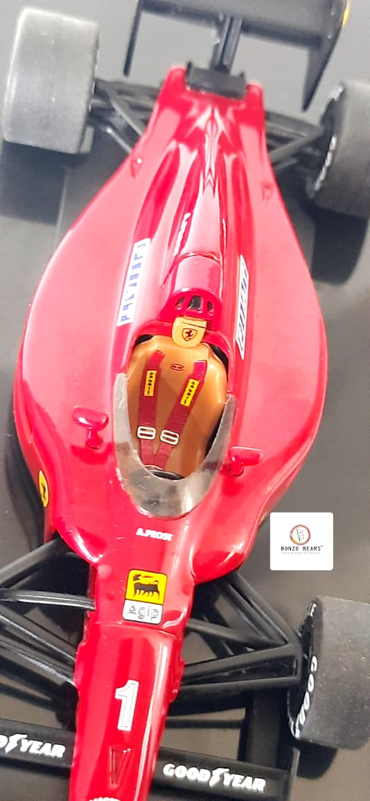 100th Ferrari Victory at French GP - Limited Edition 1 of 10000 1:43 1990 Ferrari F1-90, Alain Prost F1 - 100th Ferrari Victory at French GP - Hot Wheels Elite | Bonzo Bears