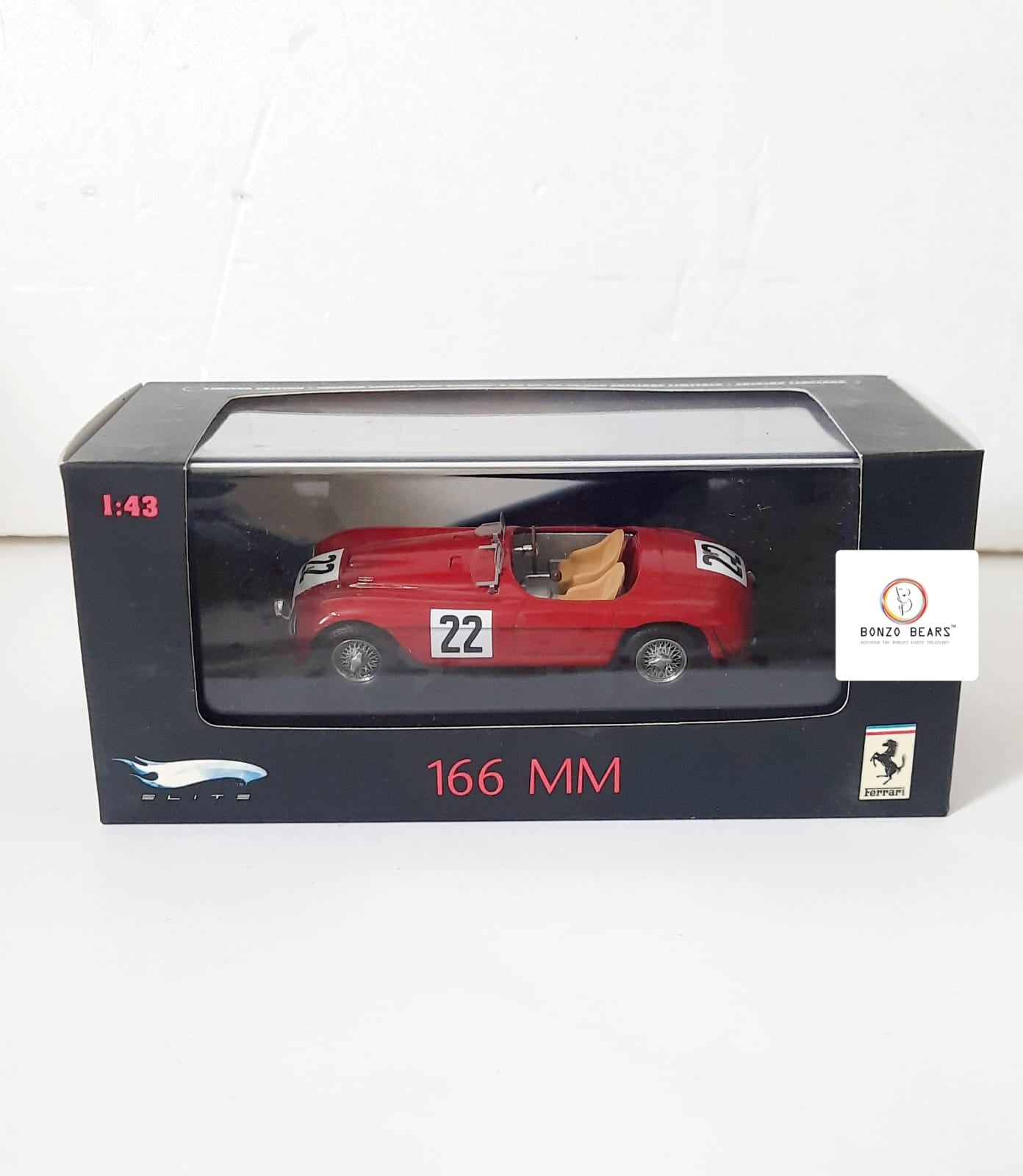 Limited Edition 1 of 10000 1:43 1949 Ferrari 166 MM Touring Barchetta #22 - Hot Wheels | Bonzo Bears