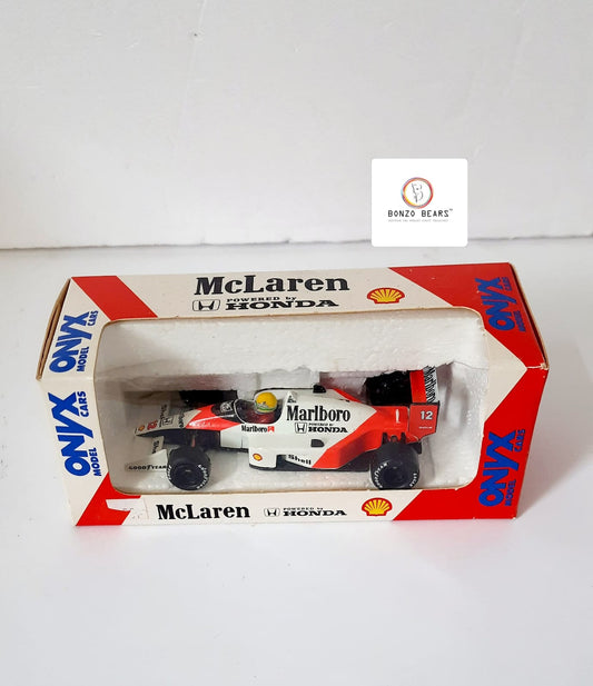 Rare Marlbobro McLaren Onyx Highly Detailed 1:43 - 1988 McLaren Honda MP4/4 - Ayrton Senna | Bonzo Bears