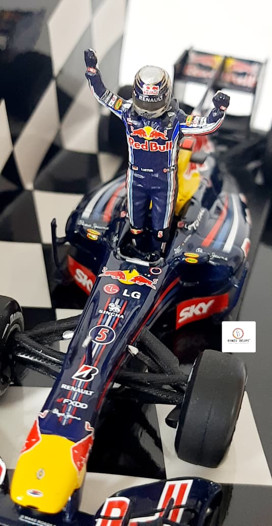Rare Limited Edition 1 of 777 - 1:43 Minichamps - Red Bull Racing Renault RB6 driven by Sebastian Vettel - 2010 Winner Brazilian GP