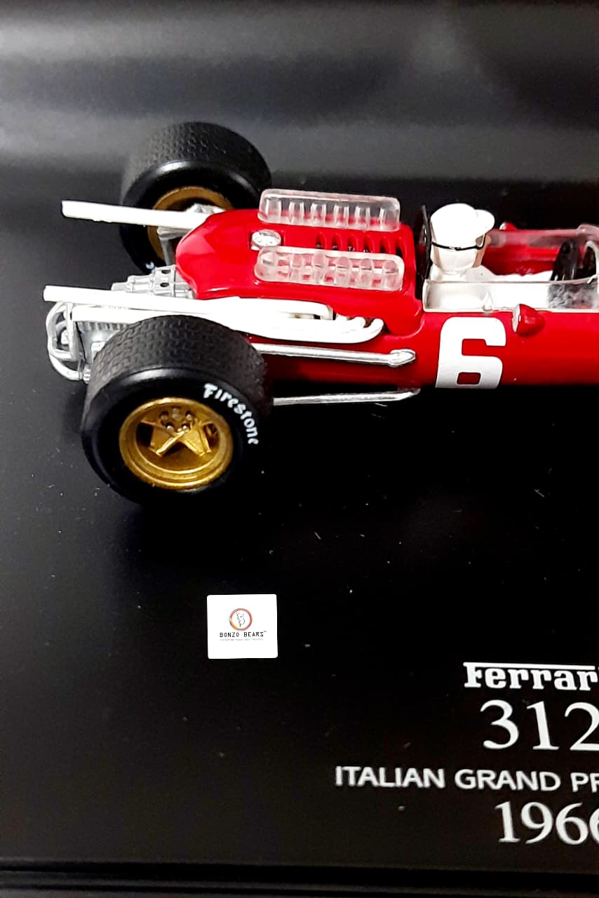RARE - The Official Ferrari Formula One Collection 1966 1:43 Hot Wheels 'La Storia' Ferrari 312 F1 #6 with Original Flyer