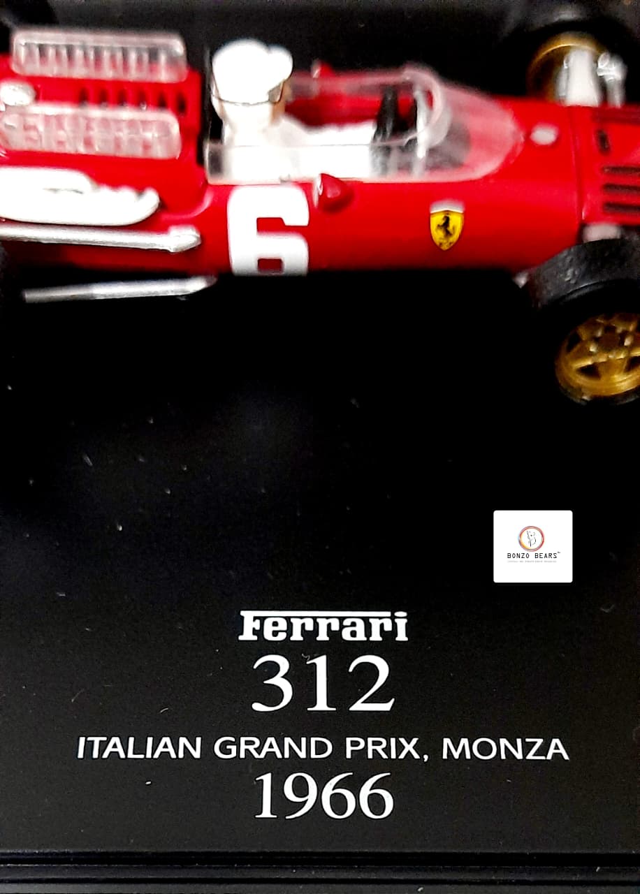 RARE - The Official Ferrari Formula One Collection 1966 1:43 Hot Wheels 'La Storia' Ferrari 312 F1 #6 with Original Flyer