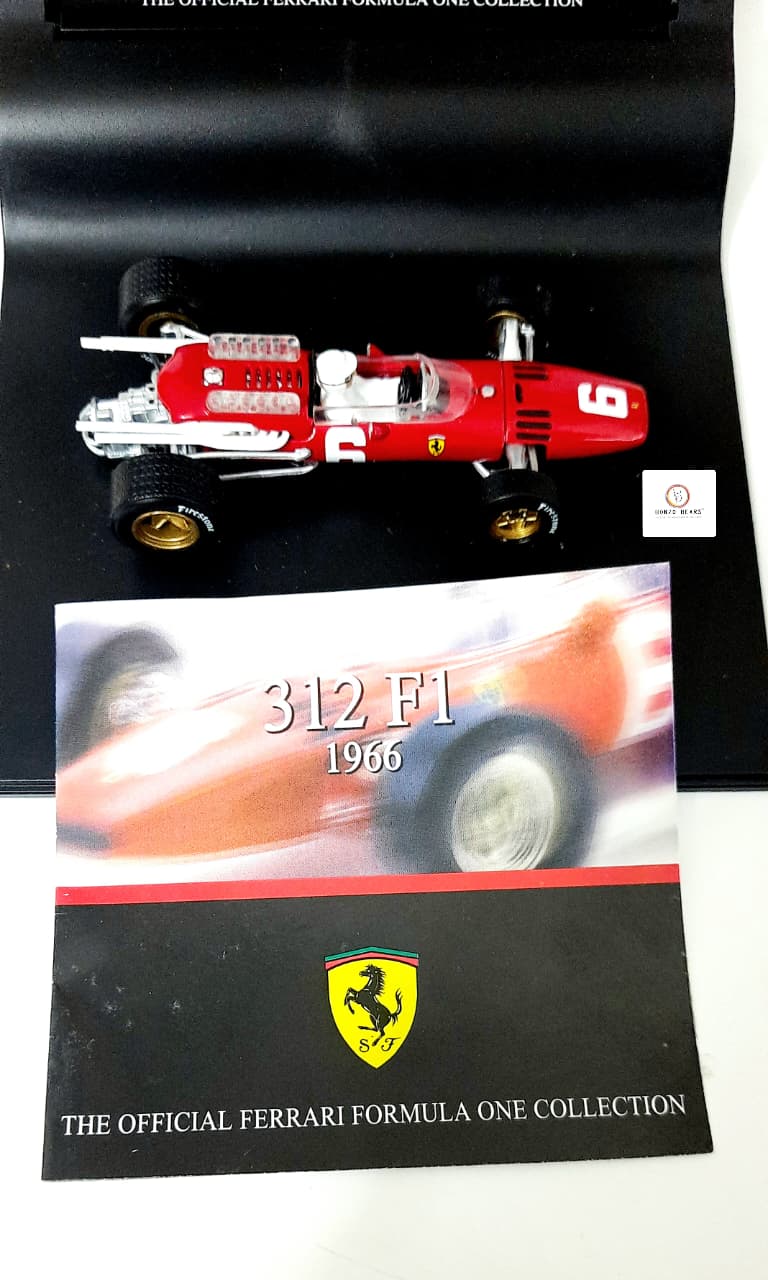 RARE - The Official Ferrari Formula One Collection 1966 1:43 Hot Wheels 'La Storia' Ferrari 312 F1 #6 with Original Flyer