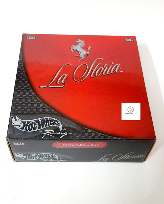 RARE - The Official Ferrari Formula One Collection 1958 1:43 Hot Wheels 'La Storia' Ferrari Dino 246 #4 with Original Flyer