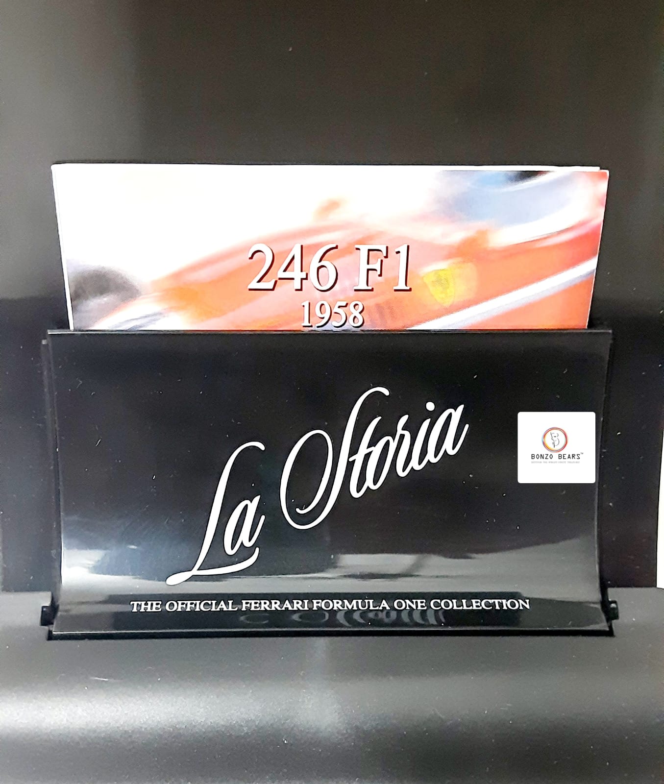 RARE - The Official Ferrari Formula One Collection 1958 1:43 Hot Wheels 'La Storia' Ferrari Dino 246 #4 with Original Flyer