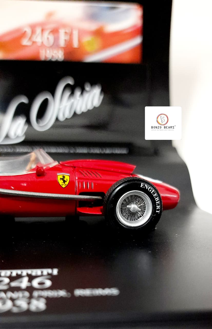 RARE - The Official Ferrari Formula One Collection 1958 1:43 Hot Wheels 'La Storia' Ferrari Dino 246 #4 with Original Flyer