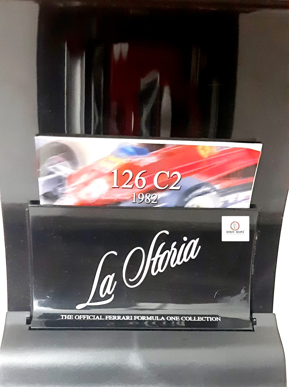 RARE - The Official Ferrari Formula One Collection 1982 1:43 Hot Wheels 'La Storia' Ferrari 126 C2 F1 #28 with Original Flyer