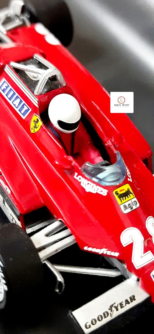 RARE - The Official Ferrari Formula One Collection 1982 1:43 Hot Wheels 'La Storia' Ferrari 126 C2 F1 #28 with Original Flyer