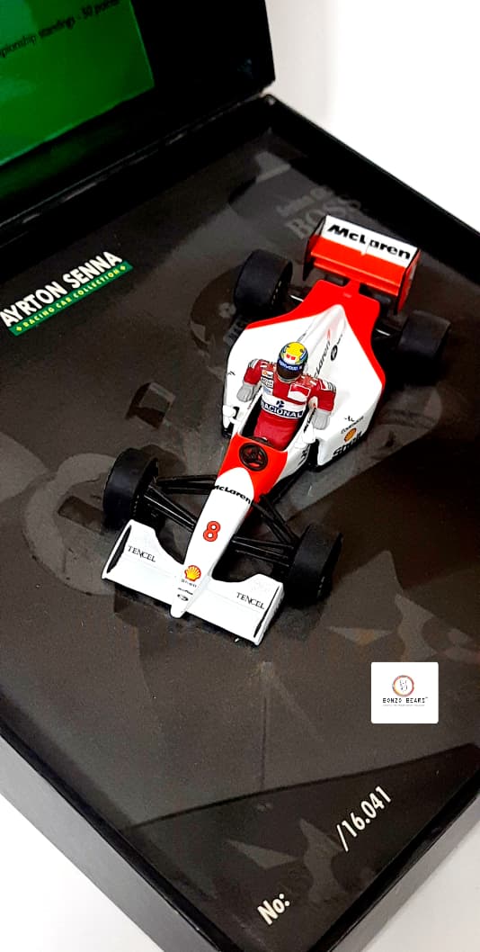 Mini Champs 1:43 McLaren MP4/8 Ford - Ayrton Senna - Winner 1993 Australian Grand Prix (41st Win)