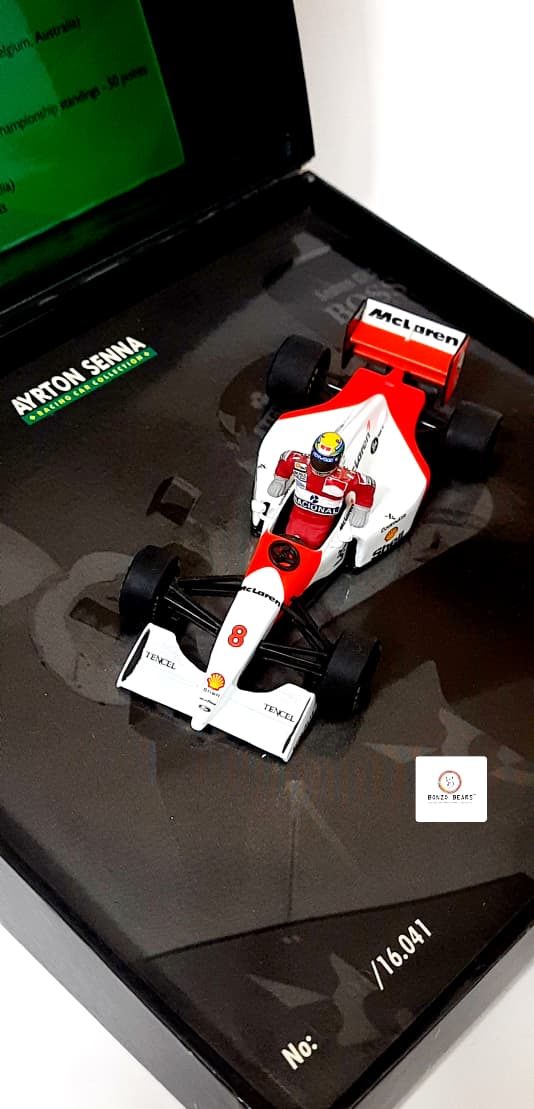 Mini Champs 1:43 McLaren MP4/8 Ford - Ayrton Senna - Winner 1993 Australian Grand Prix (41st Win)