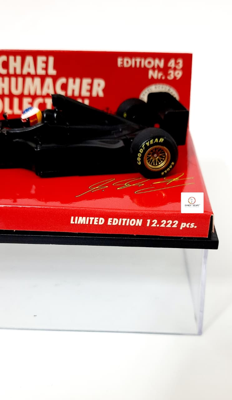 RARE Mini Champs 1/43 Limited Edition 1998 Ferrari F300 Formula 1 Test Car (Matte Black) - "Michael Schumacher Collection" (Edition 43, No. 39) | Bonzo Bears (Restocked)