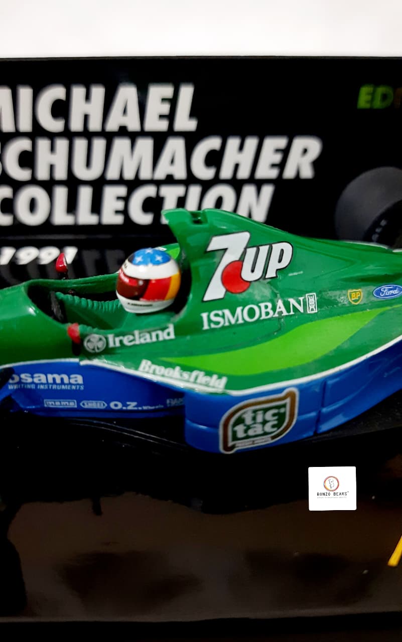 Mini Champs 1:43 1991 Jordan Ford 191 (7UP livery) - "Michael Schumacher Collection" | Bonzo Bears (Restocked)
