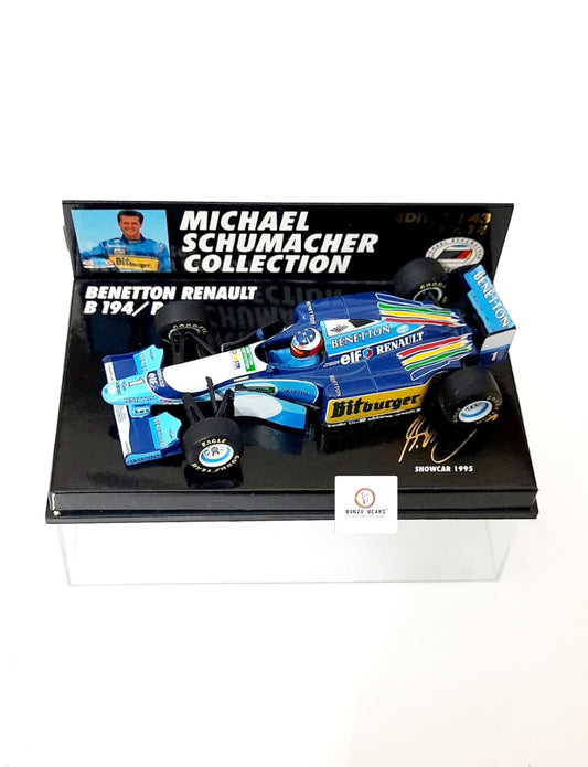 Mini Champs 1:43 1995 Benetton Renault B194/B195 "Michael Schumacher Collection" | Bonzo Bears