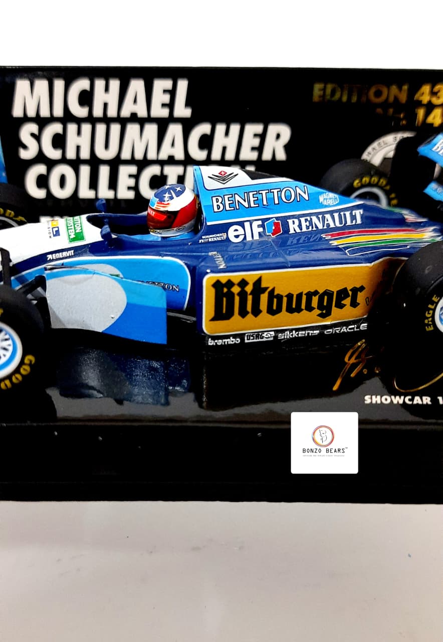 Mini Champs 1:43 1995 Benetton Renault B194/B195 "Michael Schumacher Collection" | Bonzo Bears